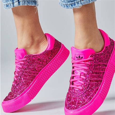 adidas schuhe damen rosa glitzer|rosa Sneaker für Damen .